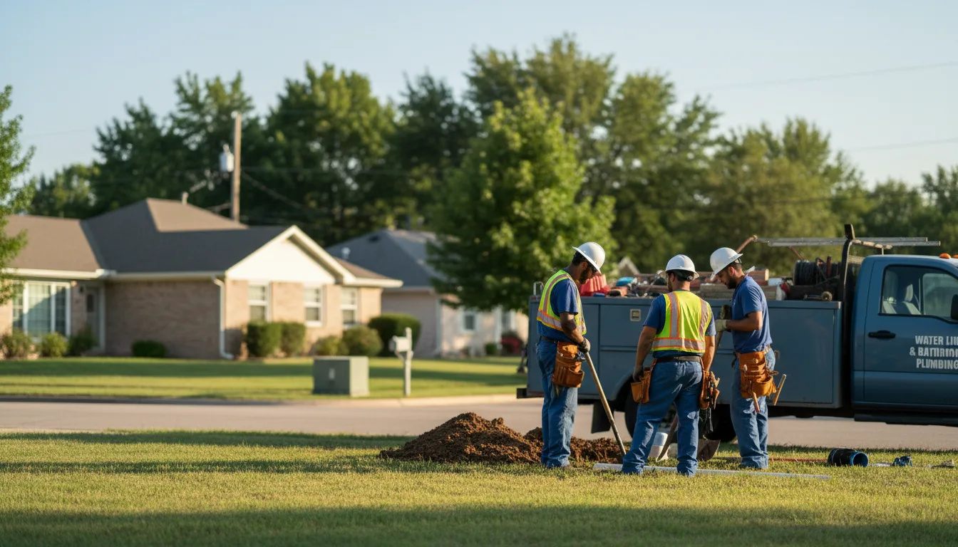 Residential water line and bathroom plumbing service in Auburn, IN